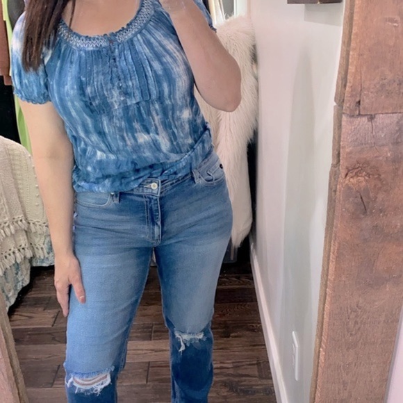 Faded Glory blue boho top size small - Picture 1 of 7
